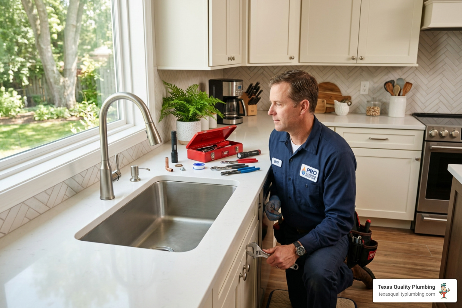 kitchen faucet installation in atascocita, tx
