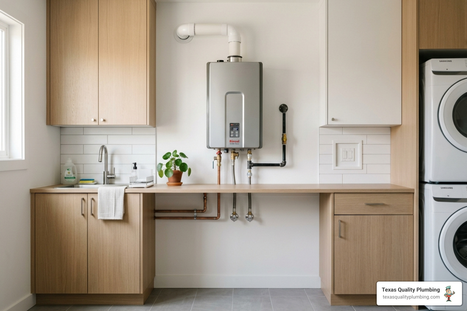 Water Leak Detection & Repair 3 tankless water heater mounted on wall in modern home - how long does a tankless water heater last
