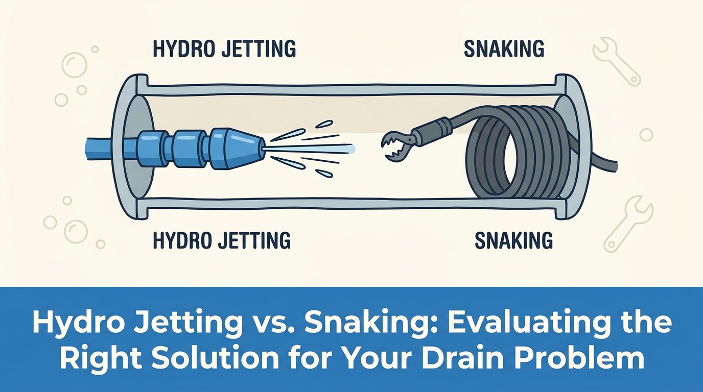 Plumbing Articles 4 Hydro Jetting vs. Snaking: Evaluating the Right Solution for Your Drain Problem — featured image