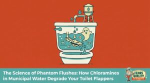 The Science of Phantom Flushes: How Chloramines in Municipal Water Degrade Your Toilet Flappers — featured image