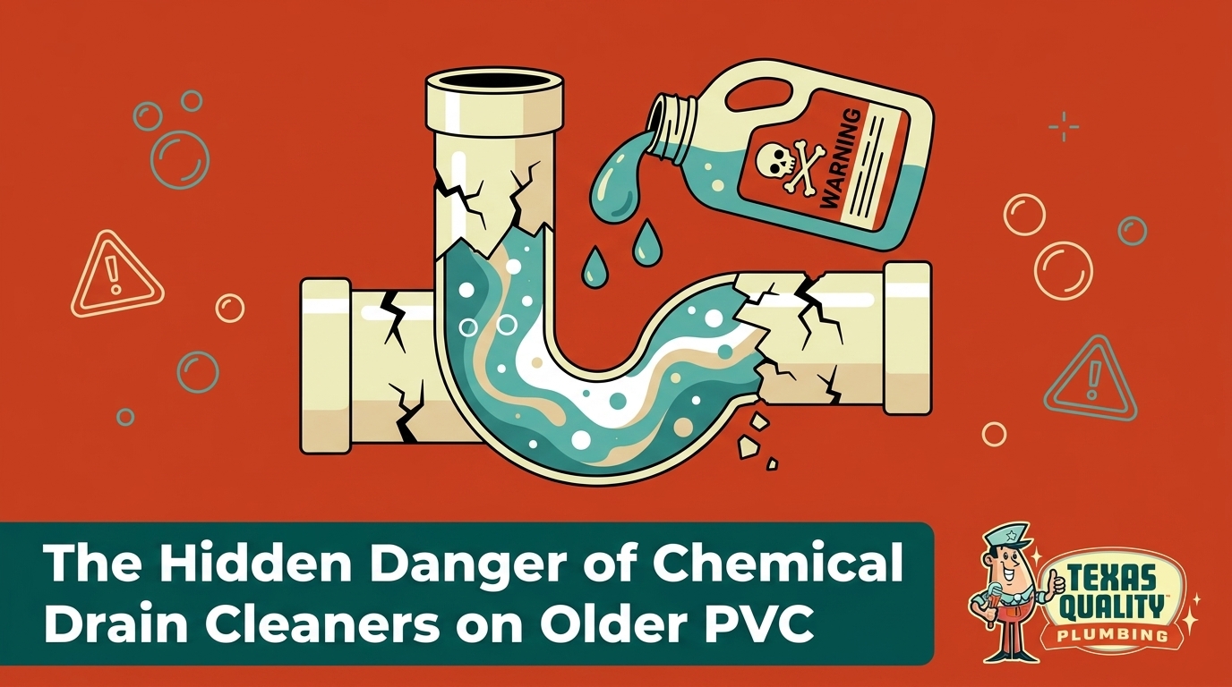 Re-Piping Services 15 The Hidden Danger of Chemical Drain Cleaners on Older PVC — featured image