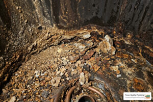 water heater sediment buildup hard water Texas home